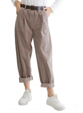 Pantalone tinta unita con cintura